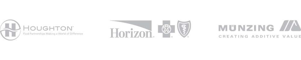 Houghton Logo, Horizon BCBSNJ Logo, Munzing Logo